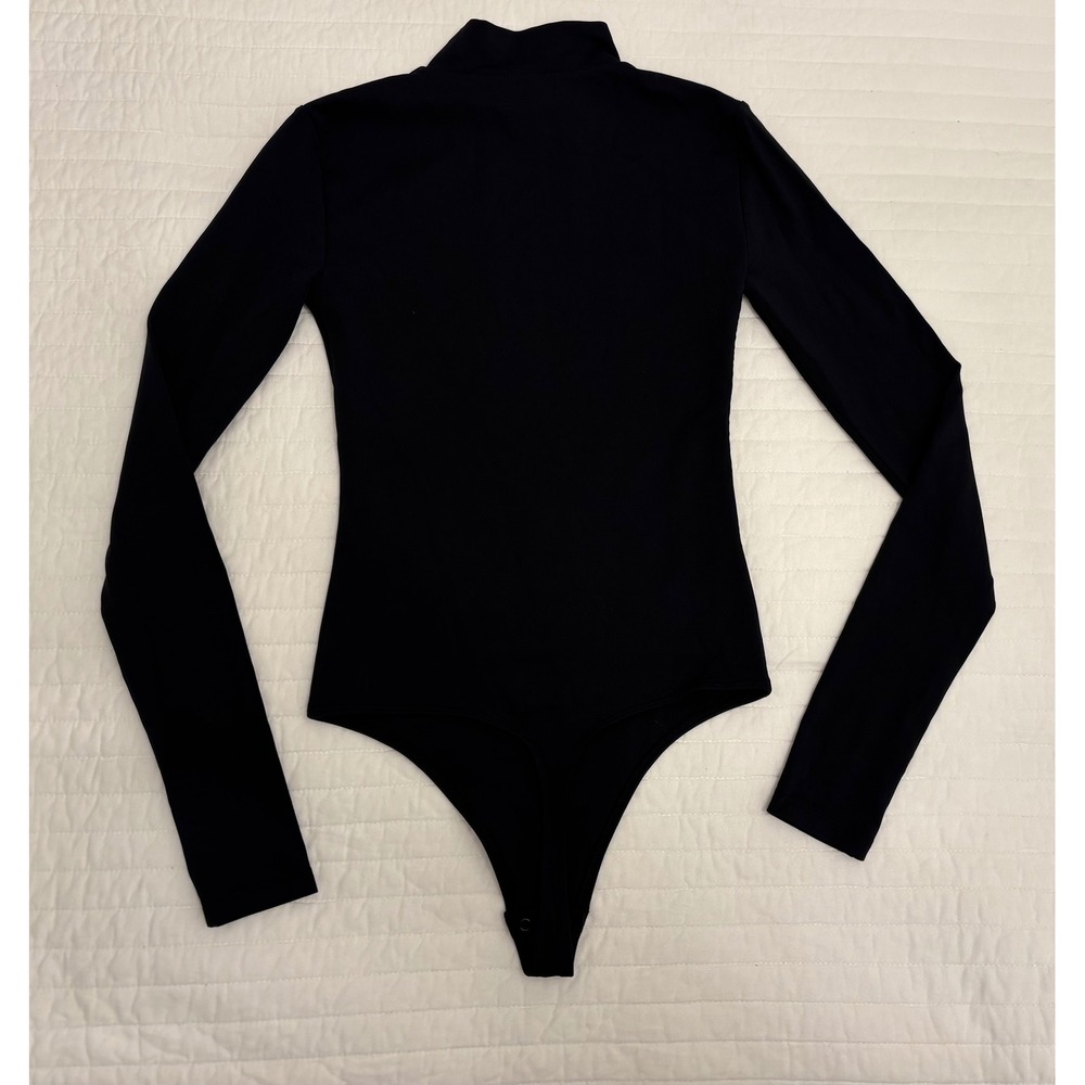 Aritzia Babaton Contour Mockneck Long Sleeve Bodysuit Black XS 101454
